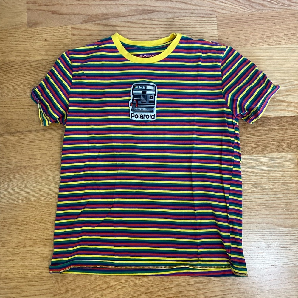 Stripped polaroid t-shirt